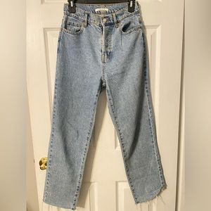 Pacsun light wash high rise straight jeans- Size 25